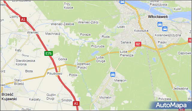 mapa Łuba Druga, Łuba Druga na mapie Targeo