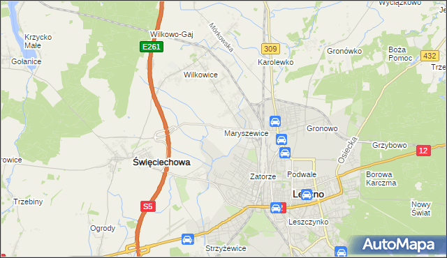 mapa Maryszewice, Maryszewice na mapie Targeo