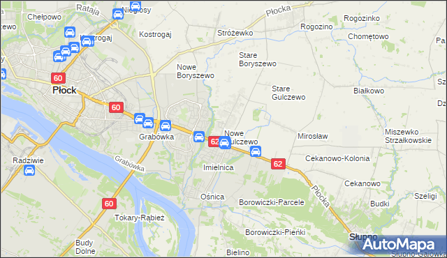 mapa Nowe Gulczewo, Nowe Gulczewo na mapie Targeo