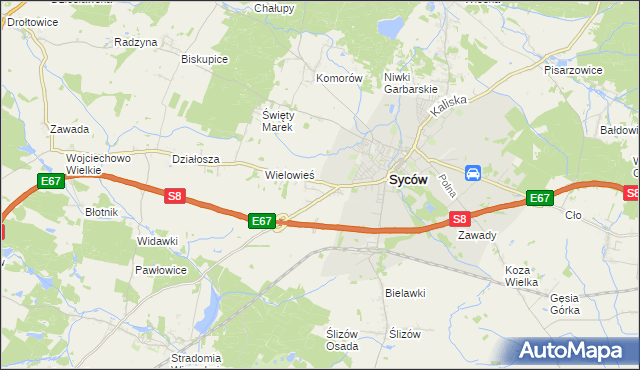 mapa Nowy Dwór gmina Syców, Nowy Dwór gmina Syców na mapie Targeo