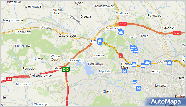 mapa Rząska, Rząska na mapie Targeo