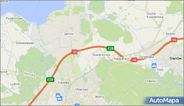 mapa Skwierzynka, Skwierzynka na mapie Targeo