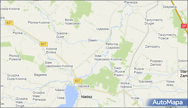 mapa Staw Noakowski-Kolonia, Staw Noakowski-Kolonia na mapie Targeo