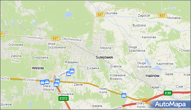 mapa Sulejówek, Sulejówek na mapie Targeo