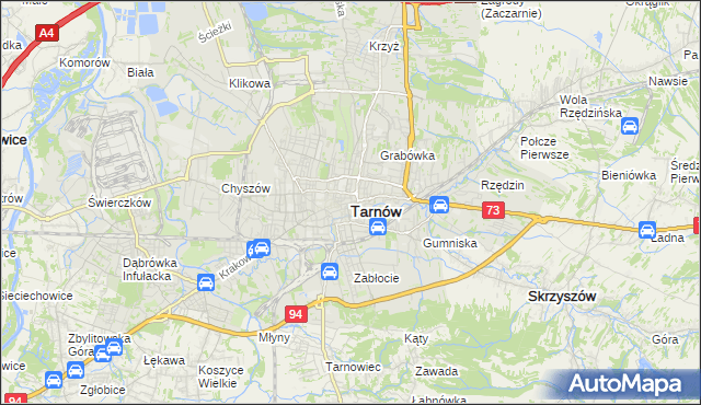 mapa Tarnów, Tarnów na mapie Targeo