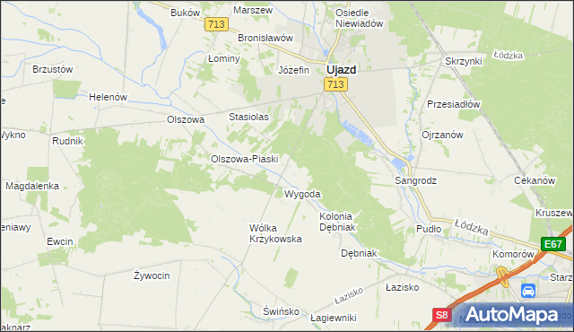 mapa Teklów, Teklów na mapie Targeo