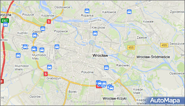 mapa Wrocławia, Wrocław na mapie Targeo