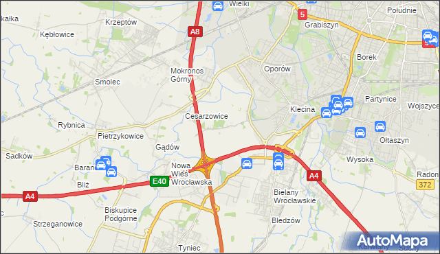 mapa Zabrodzie gmina Kąty Wrocławskie, Zabrodzie gmina Kąty Wrocławskie na mapie Targeo