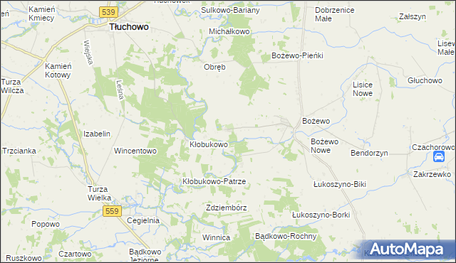 mapa Cieślin gmina Mochowo, Cieślin gmina Mochowo na mapie Targeo