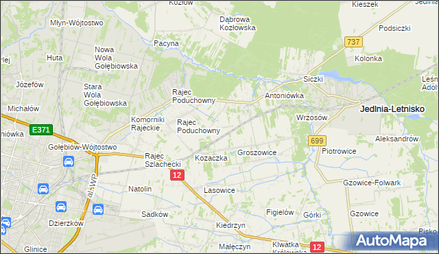 mapa Dawidów gmina Jedlnia-Letnisko, Dawidów gmina Jedlnia-Letnisko na mapie Targeo