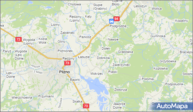 mapa Dobrków, Dobrków na mapie Targeo