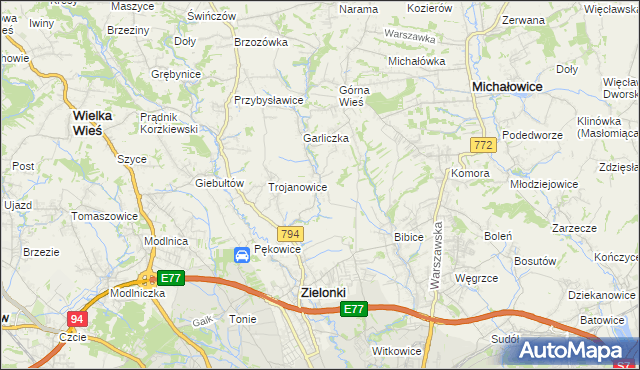 mapa Garlica Murowana, Garlica Murowana na mapie Targeo