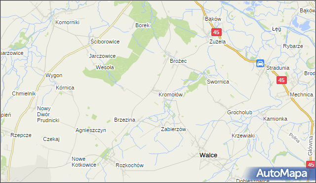 mapa Kromołów, Kromołów na mapie Targeo