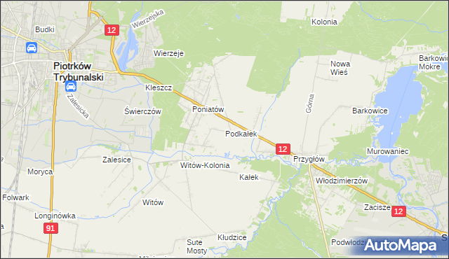 mapa Podkałek, Podkałek na mapie Targeo