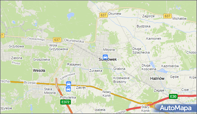 mapa Sulejówek, Sulejówek na mapie Targeo