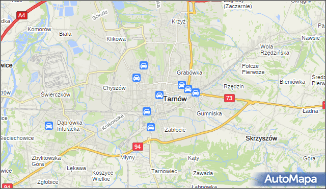 mapa Tarnów, Tarnów na mapie Targeo