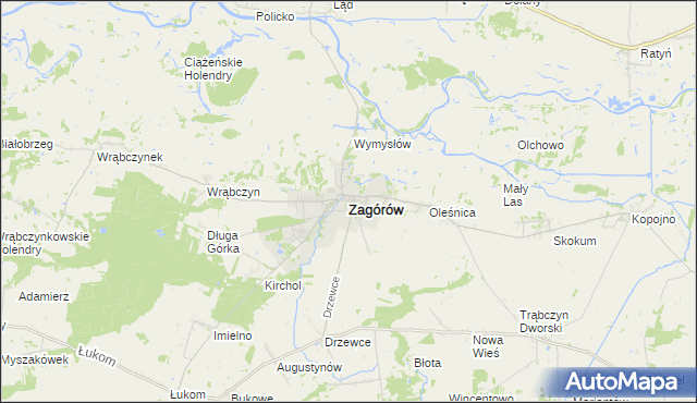 mapa Zagórów, Zagórów na mapie Targeo