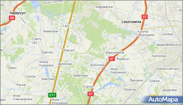 mapa Kuleszówka, Kuleszówka na mapie Targeo