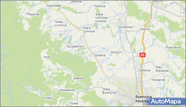 mapa Szklarka, Szklarka na mapie Targeo