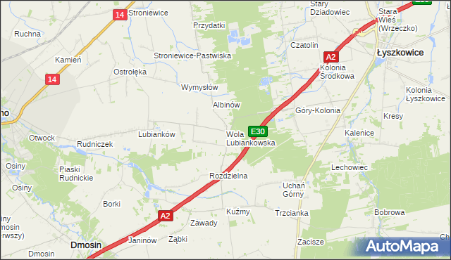 mapa Wola Lubiankowska, Wola Lubiankowska na mapie Targeo