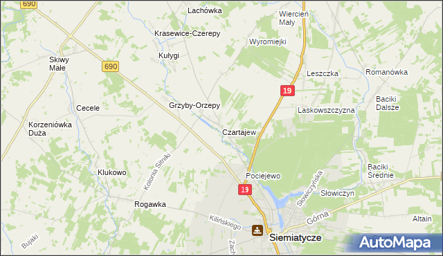 mapa Czartajew, Czartajew na mapie Targeo
