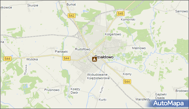 mapa Działdowo, Działdowo na mapie Targeo