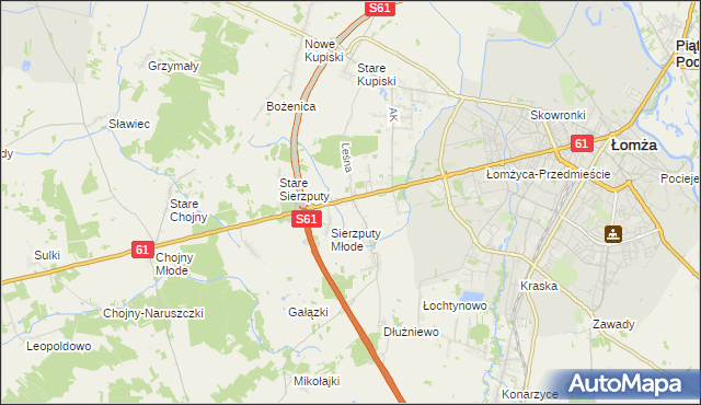 mapa Janowo gmina Łomża, Janowo gmina Łomża na mapie Targeo