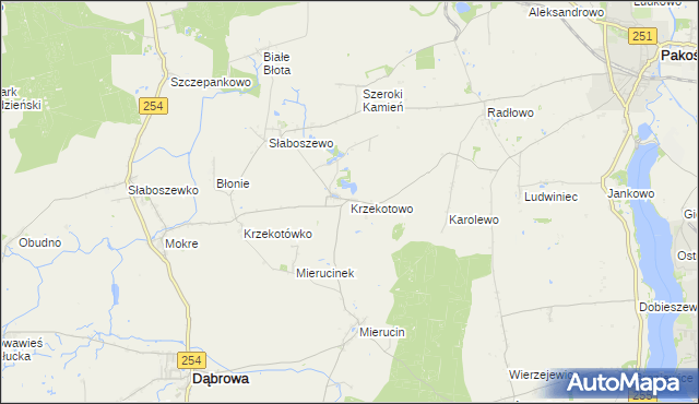 mapa Krzekotowo, Krzekotowo na mapie Targeo