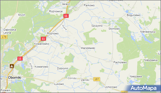 mapa Marszewiec, Marszewiec na mapie Targeo