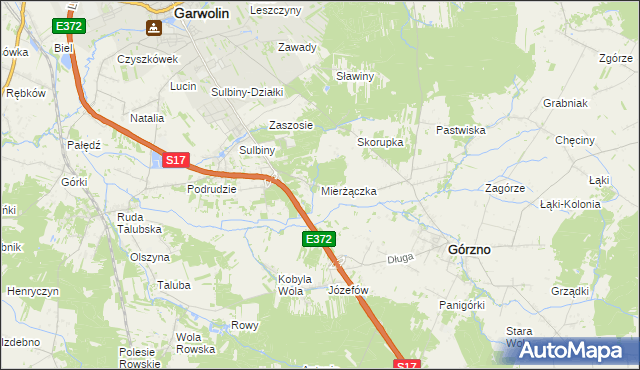 mapa Mierżączka, Mierżączka na mapie Targeo