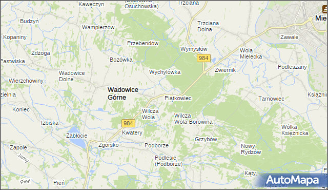 mapa Piątkowiec, Piątkowiec na mapie Targeo