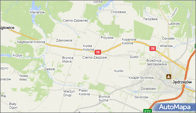 mapa Prząsław, Prząsław na mapie Targeo