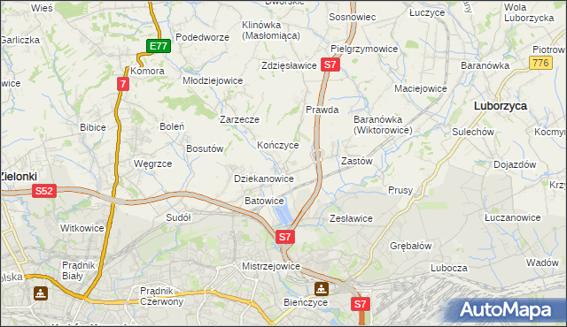 mapa Raciborowice gmina Michałowice, Raciborowice gmina Michałowice na mapie Targeo