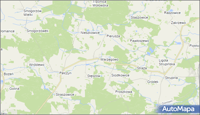 mapa Warzęgowo, Warzęgowo na mapie Targeo