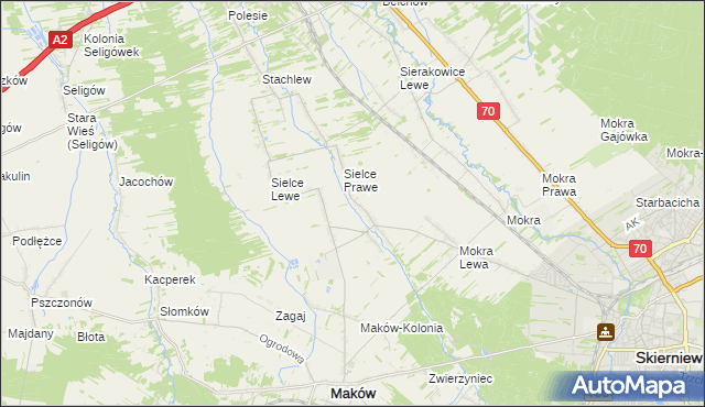 mapa Wola Makowska, Wola Makowska na mapie Targeo