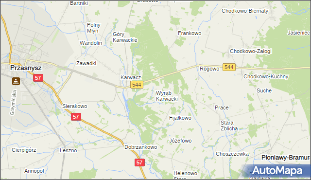 mapa Wyrąb Karwacki, Wyrąb Karwacki na mapie Targeo