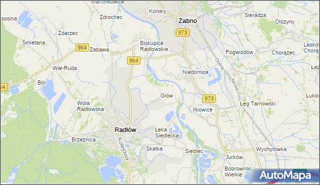 mapa Glów, Glów na mapie Targeo