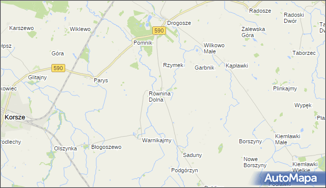 mapa Równina Górna, Równina Górna na mapie Targeo