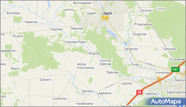 mapa Bielina, Bielina na mapie Targeo