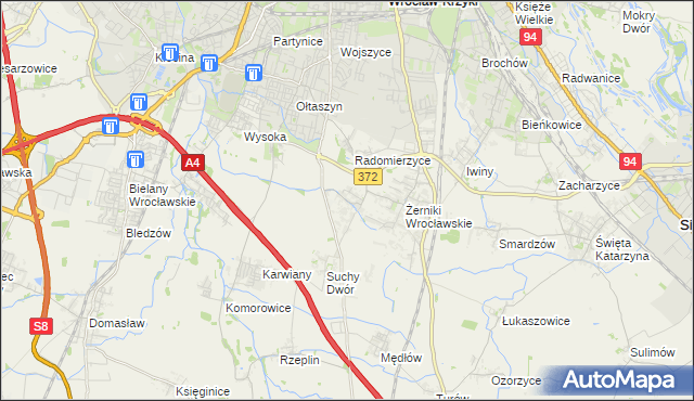 mapa Biestrzyków, Biestrzyków na mapie Targeo