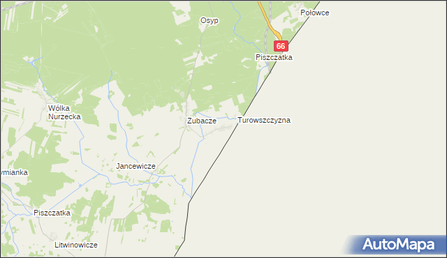 mapa Bobrówka gmina Czeremcha, Bobrówka gmina Czeremcha na mapie Targeo
