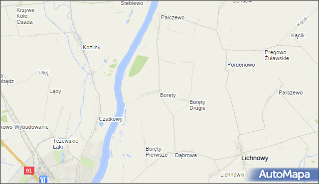 mapa Boręty, Boręty na mapie Targeo