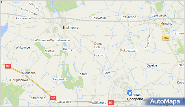 mapa Brzezno, Brzezno na mapie Targeo