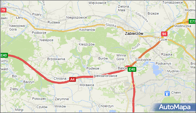 mapa Burów, Burów na mapie Targeo