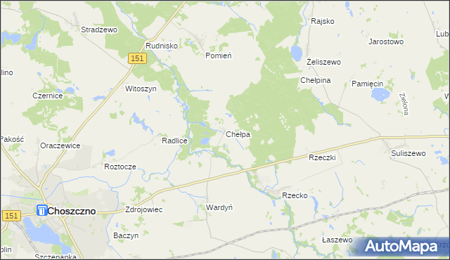 mapa Chełpa, Chełpa na mapie Targeo