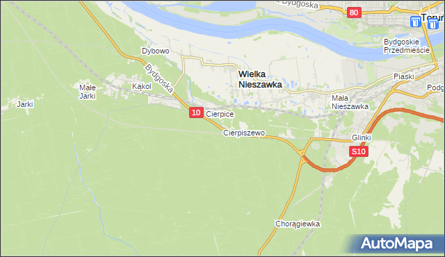 mapa Cierpiszewo, Cierpiszewo na mapie Targeo