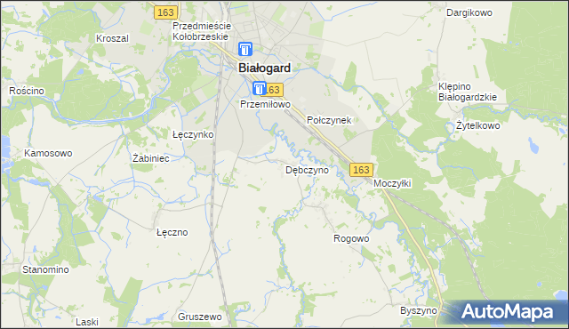 mapa Dębczyno, Dębczyno na mapie Targeo