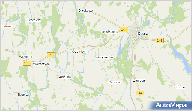 mapa Grzęzienko, Grzęzienko na mapie Targeo