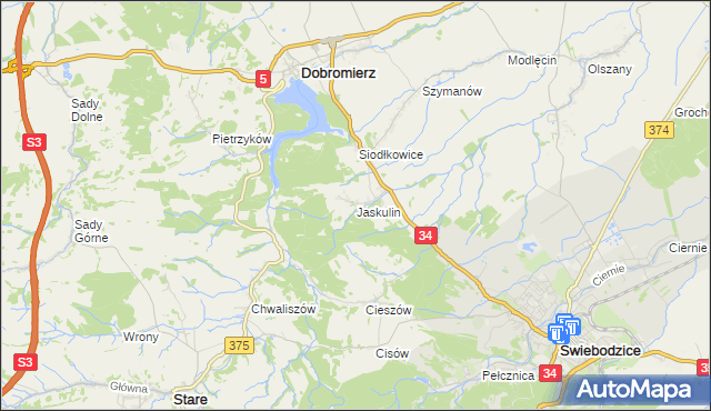 mapa Jaskulin, Jaskulin na mapie Targeo