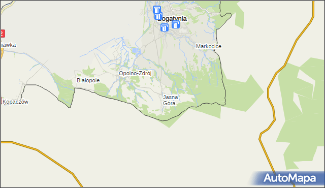 mapa Jasna Góra gmina Bogatynia, Jasna Góra gmina Bogatynia na mapie Targeo